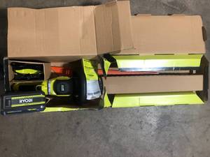 lot 16 image: RYOBI 40V HP Brushless Whisper Series 26 in. Cordless Battery Hedge Trimmer with 2.0 Ah Battery and Charger  Customer Returns See Pictures