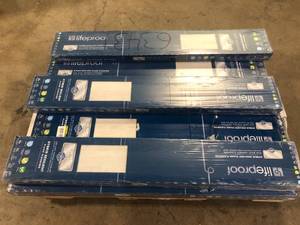 lot 25 image: 8 Boxes of Lifeproof Palm Cove Oak 7.6 in. W x 50.6 in. L Waterproof Hybrid Resilient Flooring (21.2 sq. ft.case) Customer Returns See Pictures