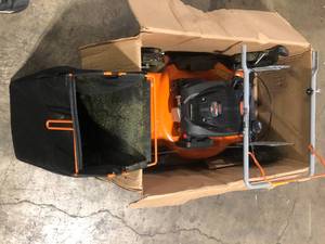 lot 38 image: YARDMAX 21 in. 170cc 3-in-1 Gas Walk Behind Push Lawn Mower with High Rear Wheels Missing Pieces  Customer Returns See Pictures