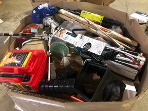 lot 50 image: Gaylord of Assorted Tools Hardware and General Merchandise Various Models and Conditions  Customer Returns See Pictures