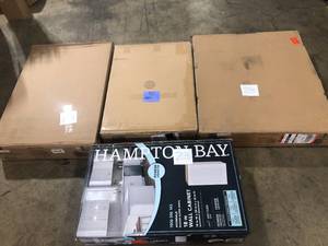 lot 23 image: Lot of Assorted Kitchen Wall Cabinets Various Models and Conditions  Customer Returns See Pictures