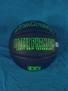 lot 123 image: New Spalding Street Phantom 29.5 Outdoor Basketball - Neon GreenBlack