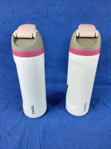 lot 167 image: Set of 2 Brand New White Owala 24oz FreeSip Stainless Steel Water Bottle