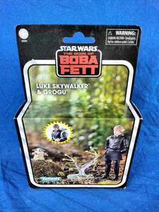 lot 200 image: Brand New Disney Star Wars The Book of Boba Fett Luke Skywalker and Grogu Vintage Collection Action Figures 3.75