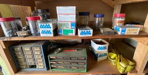 lot 32 image: Large Variety of Hardware, ScrewsNutsBoltsNails, etc. Organizers and Containers included