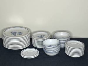 lot 87 image: Pflatzgraff Dinnerware - Multiple Place Settings but Incomplete Set - Stack of Small Plates is Unbranded but Matches well