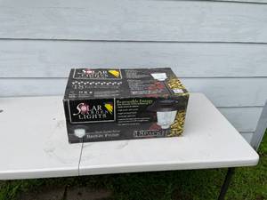lot 135 image: Solar Garden Lights in Bronze Finish in Original Pkg