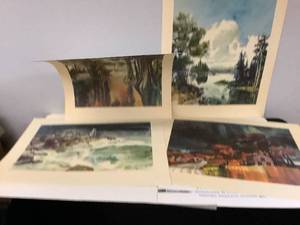 lot 91 image: Watercolor Prints