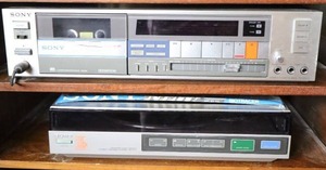 lot 352 image: SONY PS-FL77 Stereo Turntable System Record Player, SONY Stereo Cassette Deck Tapecorder TC-FX77 Laseramorphmous Head...
