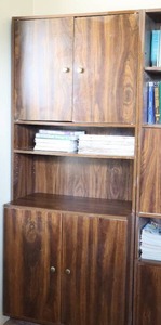 lot 461 image: (1 of 3) Media Storage Adjustable Shelving Wall Unit...