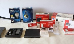lot 541 image: Honeywell Prestige IAQ Kit, Wireless Sensor, SwitchBot Bot, Audio Link Car Kit Etc