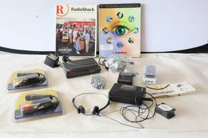 lot 549 image: Vintage RadioShack Catalogs, Sony Walkman, (2) EasyCap DC60 USB 2.0 Video Adapter wAudio, Robotics Sportster Voice 56K Faxmodem