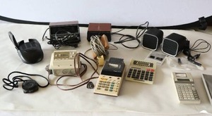 lot 551 image: Melerell M4 Computer Speakers, Canon P3-D Mini Calculator Printer, X-10 Wireless AudioVideo Receiver