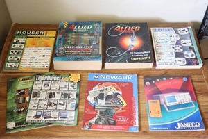 lot 563 image: Electrical Books Allied, JameCo, Mouser, Newark, Tiger Direct Etc