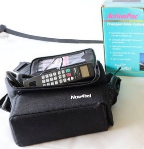 lot 590 image: Vintage Novatel ActionPac Transportable Cellular Telephone 1991