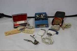 lot 671 image: Vintage Hair Beard Trimmer Shaver Etc