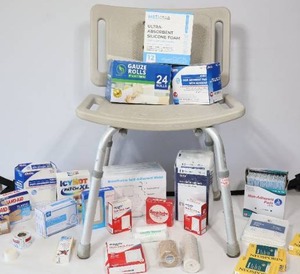 lot 690 image: Medical Supplies and Shower Chair Etc