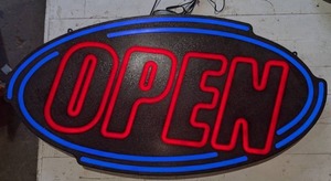Flashing open sign by VPC solutions