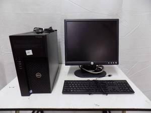 lot 28 image: Dell Computer, Monitor, Keyboard  Computer Precision Tower 3620
