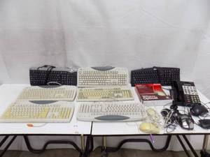 lot 32 image: Lot of Keyboards, Mouses, Phone