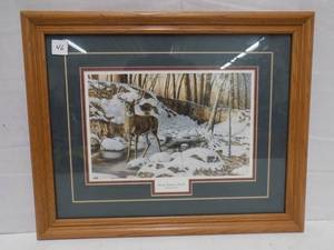 lot 46 image: Framed Print (River Bottom Bucks) By Jim Jansel 20 12 x 16 12
