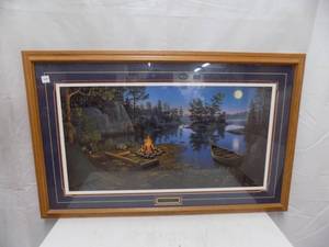 lot 49 image: Framed Print (Moonlight Bay) By Kim Norleen, 27 x 43
