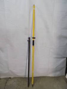 lot 81 image: z - GPS Receiver Poles - Yellow Aluminum  Grey Fiberglass
