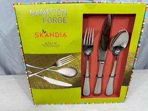 New Hampton Forge Skandia 45 Piece Silverware  Flatware Set