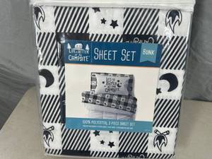 New Camping Themed 4 pc Sheet Set - Bunk
