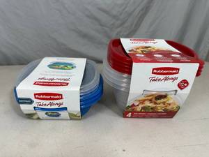 7 New Rubbermaid TakeAlongs Food Storage Containers with Lids.