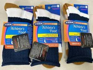 3 New Pair Dr Scholls Athletes Foot Socks