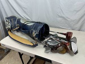 Golf Bag with Assorted Golf Clubs