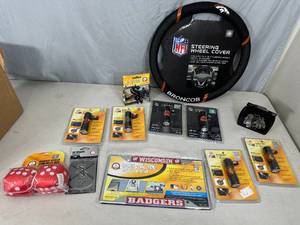 New Sports Team Merchandise, Steering Wheel Cover, Flashlights, Hitch Covers, Etc