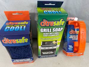 New Citrusafe Grill Soap and Grill Cleaning Scrub Brushes