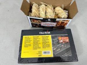 New Char-Broil Cast Iron Smoker Box and Haystack Firestarters