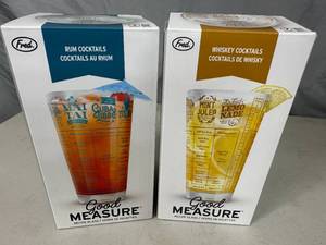 2 New Good Measure Dink Recipe Glasses