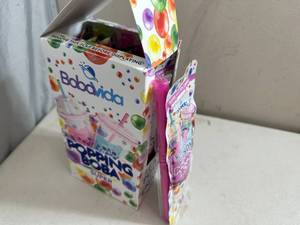 New Box of 10 Pouches Popping Boba Balls - Cotton Candy