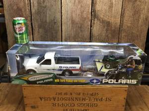 lot 105 image: ERTL Polaris Magnum 500 with Ford Pickup and Trailer