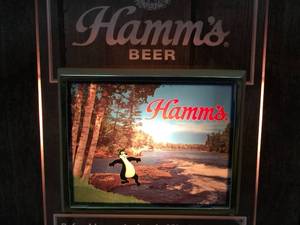 lot 107 image: Classic Hamms Beer Light - 16 x 12 - works