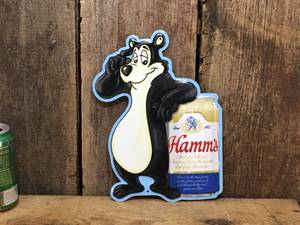 lot 109 image: Metal Hamms Licensed Sign - 10 12 x 7 12