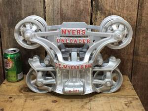 lot 110 image: Vintage Restored Myers Unloader Barn Trolley
