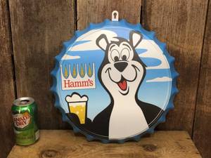 lot 140 image: Hamms Bottlecap Metal Sign - 14