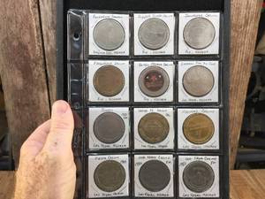 lot 183 image: 12 Vintage Casino Coins - See Pics