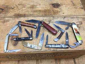 lot 230 image: 8 Vintage Pocket Knives - Browning - Stag - Sheffield