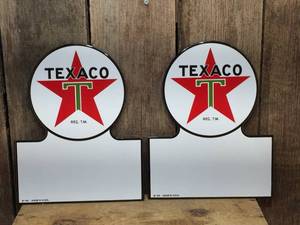 lot 254 image: 2 Porcelain Texaco Metal Signs 13 14 x 10 34