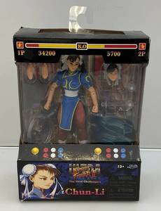 lot 17 image: 2023 JADA TOYS STREET FIGHTER II Chun-Li Action Figure (NIB)