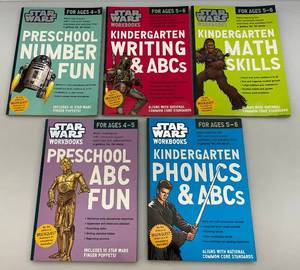 lot 113 image: Misc. Vintage STAR WARS Workbooks (ABC Books Have A few Pages Written On)