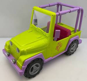 lot 117 image: Battat Our Generation My Way And Highways  PurpleGreen 4 X4 Jeep For 18 Dolls (Few Scratches On Plastic Windshield)