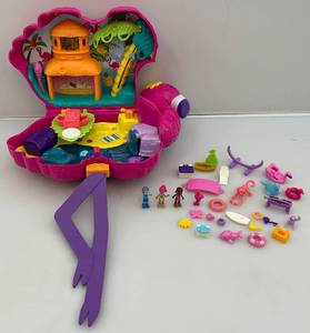 lot 123 image: Polly Pocket Flamingo Party Playset With Accessories