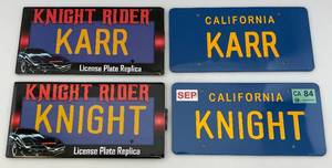 lot 135 image: Knight Rider Replica License Plates